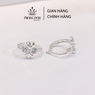 Bông Tai Bạc Nữ 4 Cánh Khóa Bấm - Minh Canh Jewelry
