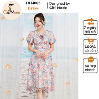 Đầm công sở CITI MODE FASHION thiết kế dáng xoè hoa nhiền màu đính hoa DH4862