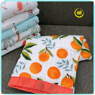 Khăn sợi tre 4 lớp Many cho bé sơ sinh hoạ tiết siêu mềm mịn 120cm,dùng làm khăn tắm, chăn đắp,khăn quấn bé