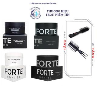  Sáp Vuốt Tóc Nam Forte Series Control Clay Molding Paste Styling Cream Texture Clay + Tặng 2 Lược 