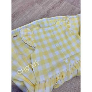 Váy Tahari Kẻ caro vàng bé gái