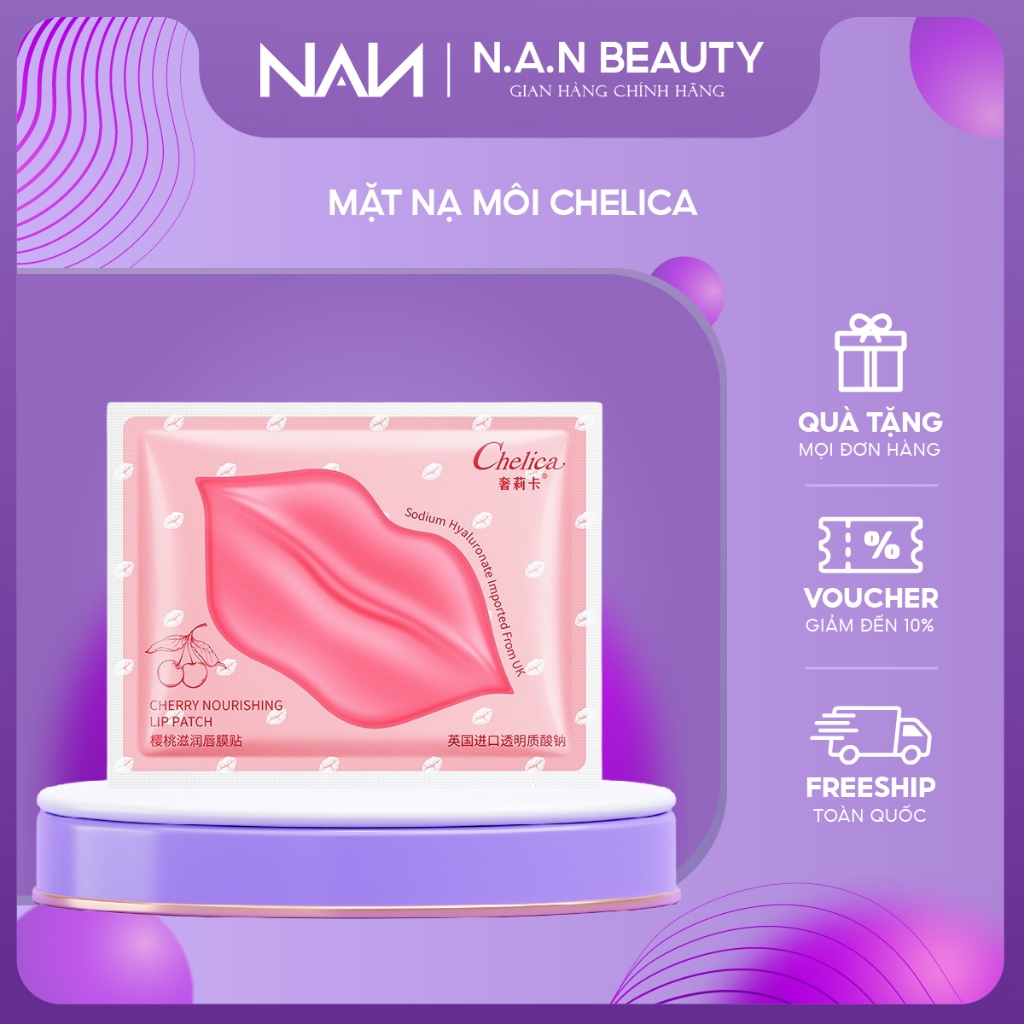 Mặt Nạ Dưỡng Ẩm Môi - Mặt Nạ Dưỡng Môi Mờ Thâm, Môi Căng Mọng CHELICA - N.A.N Beauty