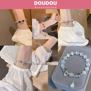 Vòng tay chuỗi hạt phong thủy Doudou Lắc tay đá mắt mèo Vòng đá phong thủy cho nữ may mắn SZ005