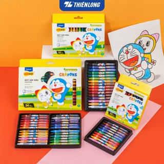 Bút Sáp màu Thiên Long Colokit Doraemon 12/16/24 màu tươi sáng, an toàn cho bé tô màu CR-C04/DO CR-C05/DO CR-C06/DO