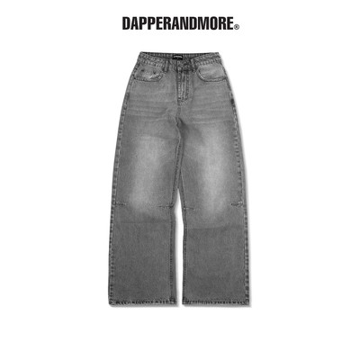 Quần Jean Ống Rộng DAPPERANDMORE "WIDE- LEG GREY WASHED DENIM PANTS" - Xám