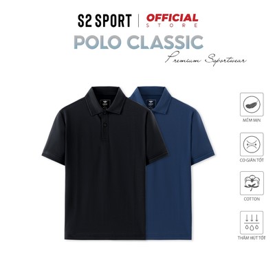 (XẢ KHO) Áo polo nam S2 SPORT áo thun cổ bẻ cộc tay vải cotton CVC cao cấp co giãn thoáng khí PL05