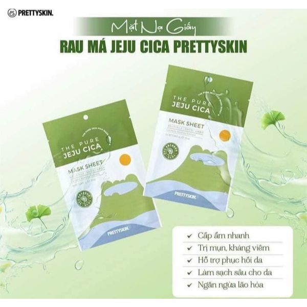MẶT NẠ RAU MÁ PRETTYSKIN JEJU CICA