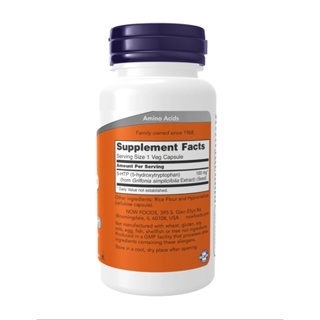 Now 5-HTP 100 mg 60 viên - Viên uống Cải thiện chất lượng giấc ngủ - Chính hãng Suppcare
