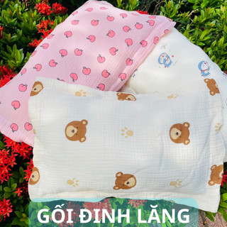 "Gối Đinh Lăng" Gối lá Đinh Lăng vỏ Xô Muslin cho bé sơ sinh và trẻ nhỏ mềm mại, thoáng mát, hương thơm dịu nhẹ