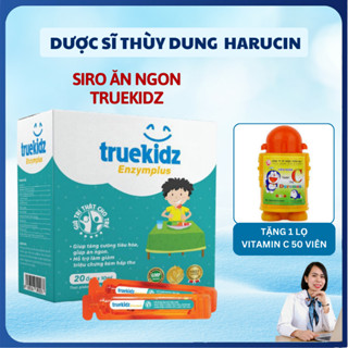 Siro Ăn Ngon Cho Bé Truekidz Enzymplus - Hộp 20 ống x 10ml - Tặng 1 Lọ Vitamin C 50 Viên