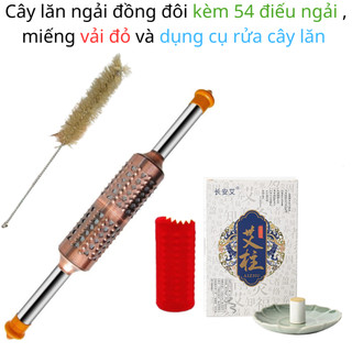 Cây lăn ngải đồng đôi, tặng kèm 54 điếu ngải, và dụng cụ vệ sinh cây lắn, giúp giảm đau mỏi , lưu thông khí huyết