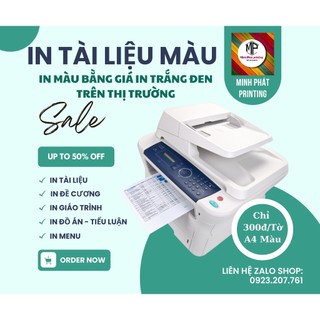 In tài liệu màu a4, a5 giá rẻ nhất thị trường