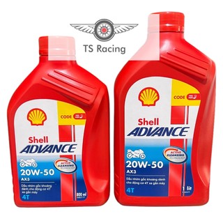 Nhớt shell advance ax3 20w50 0.8l 1l - xe số xe côn