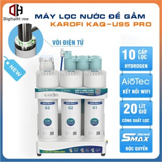 Máy Lọc Nước Để Gầm KAROFI KAQ-U95 PRO, 10 Lõi Cao Cấp,20L/h.Vòi Led Điện Tử,  Wifi,Bảo Hành Chính Hãng 3 Năm Tại Nhà