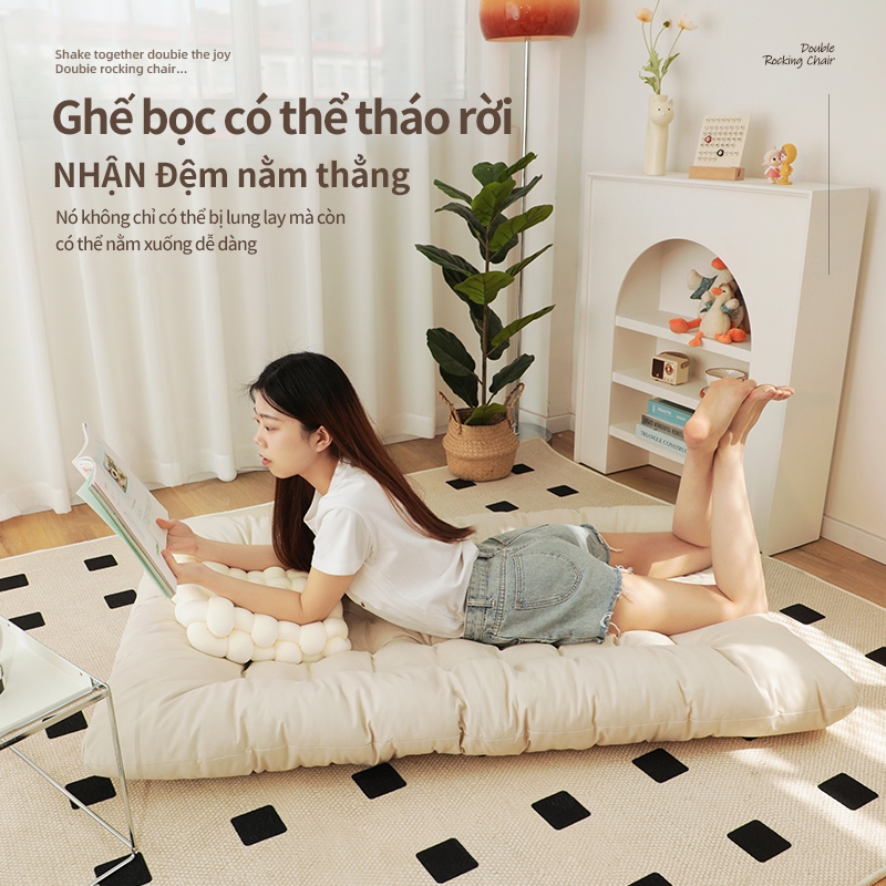 Ghế bập bênh-ghế lười ngủ nằm Ghế lắc đôi Ghế bành ban công Ghế giải trí phòng khách | BigBuy360 - bigbuy360.vn