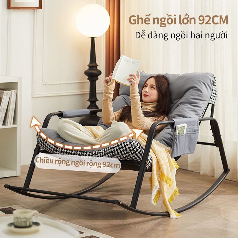 Ghế bập bênh-ghế lười ngủ nằm Ghế lắc đôi Ghế bành ban công Ghế giải trí phòng khách | BigBuy360 - bigbuy360.vn