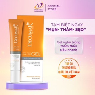 Gel chấm mụn, mờ thâm sẹo Decumar Nano Curcumin nghệ vàng, kiểm soát bã nhờn, tái tạto da uýp 20gr - DCA02