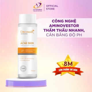Toner cho da mụn Decumar Advanced không cồn, thẩm thấu nhanh, cân bằng ẩm, ngừa mụn - Chai 150ml