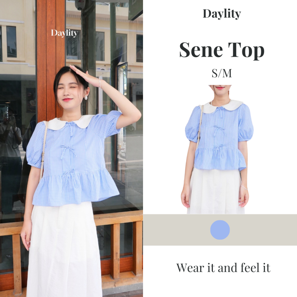 Áo sơ mi cổ sen Sene Top