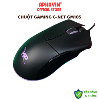 Chuột máy tính gaming gnet gm105 chính hãng rgb có led chuyên game - bh 12 tháng