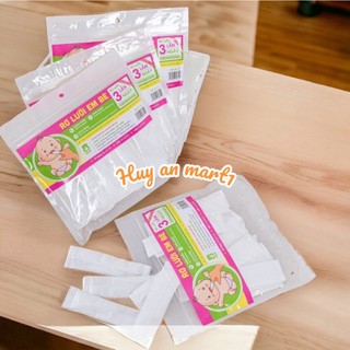 Rơ lưỡi em bé mipbi túi 30 cái an toàn cho trẻ sơ sinh- gạc răng miệng mipbi túi 30 cái