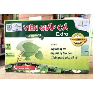 Viên Giấp Cá extra (giúp phòng ngừa và hỗ trợ làm giảm các triệu chứng của bệnh trĩ, táo bón)