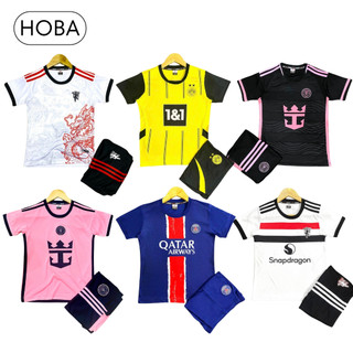 Bộ quần áo bóng đá trẻ em đồ đá banh trẻ em các CLB vải thun lạnh logo thêu TEJP