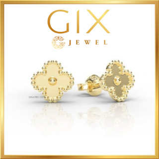 Hoa tai cỏ 4 lá bạc ý gix jewel mạ vàng hồng cỏ 4 lá spgbt39