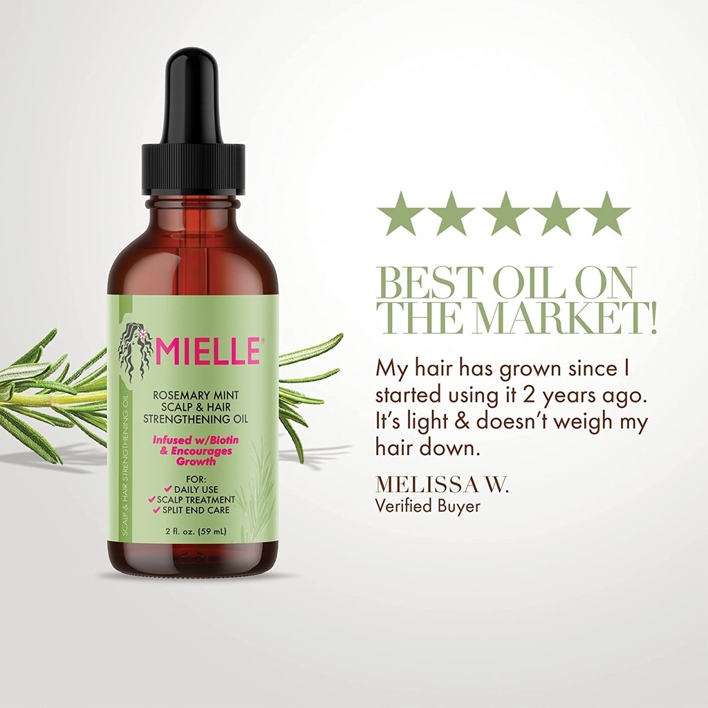 Mielle - Dầu dưỡng dài tóc Mielle Organics Rosemary Mint Scalp & Hair Strengthening Oil 59ml -USA sh
