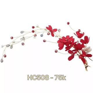 Hoa cài đơn đỏ cô dâu HC508