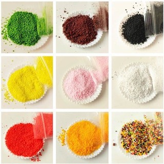 Cốm màu bột rêu nhựa đóng túi 20gr trang trí slime, ốp điện thoại, khung tranh, DIY