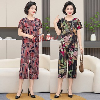 Bộ đồ trung niên nữ đẹp B61 - Quần áo thời trang cho mẹ - Bộ mặc nhà trung niên mùa hè cao cấp sang trọng giá rẻ Bigsize