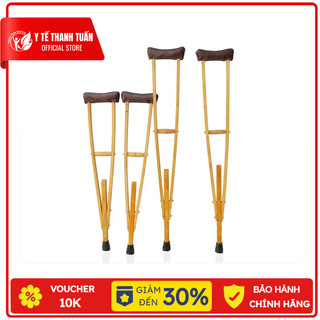 Nạng chống nách bằng gỗ - Nạng gỗ tập đi cho người đau chân