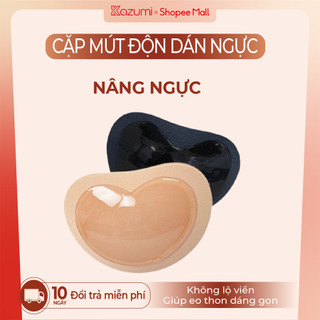 Mút Độn Ngực KAZUMI, Miếng dán ngưc Trái Tim Chất Liệu Silicone Siêu Dính Chống Trượt Độn Ngực A21