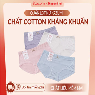 Quần Lót Nữ  KAZUMI Cao Cấp, Quần Chíp Nữ Chất Cotton Mềm Mịn Thông Hơi Kháng Khuẩn Cực Tốt A42