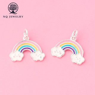 Charm bạc treo hình cầu vồng - NQ Jewelry