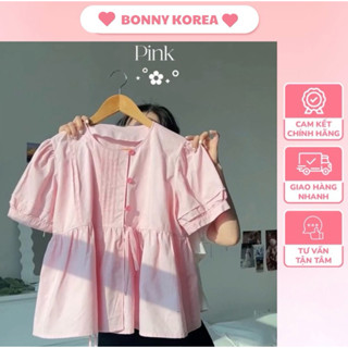 Áo Sơ Mi Đũi Xếp Ly Buộc Eo Cực Xinh Về Hàng Mẫu Mới, Áo Sơ Mi Dáng Baby Doll Siêu Xinh