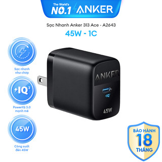 Sạc nhanh anker 313 ace - 45w - 1 cổng usb-c - a2643