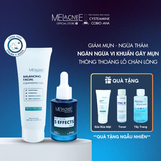 Combo Gel Rửa Mặt (200ml) & Serum Anti Acne (35ml) Làm Sạch Sâu, Giảm Mụn- Ngừa Thâm & Thông Thoáng Lỗ Chân Lông