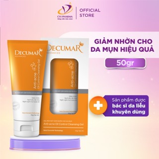 Sữa rửa mặt kiềm dầu Decumar dạng gel giảm nhờn, sạch sâu, duy trì độ ẩm, ngăn mụn tuýp 50gr - DGR01