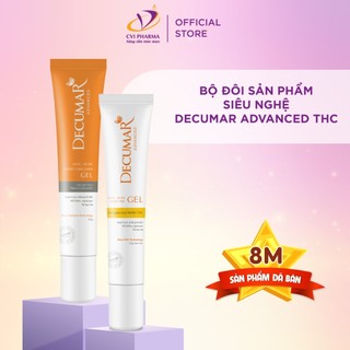 Combo chấm mụn nghệ Decumar: nghệ vàng Curcumin + nghệ trắng Nano THC giúp mờ sẹo thâm - 20gr / tuýp