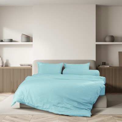 Bộ chăn ga gối lụa Tencel Everon Vivid Sky Blue OLE003 ( chất liệu Tencel + Rayon)