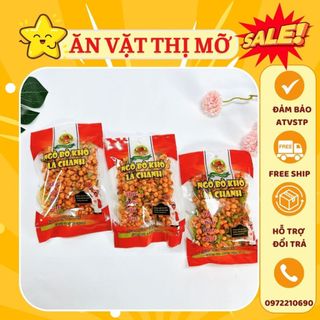 Gói ngô cay khô bò lá chanh 100gr, snack bắp sấy khô bò, thịt bò khô bắp chiên giòn, đồ ăn vặt