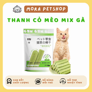 Thanh cỏ mèo mix gà sấy gói 30g giúp mài răng giảm hôi miệng, tiêu búi lông, bổ sung vitamin, hỗ trợ tiêu hoá cho mèo