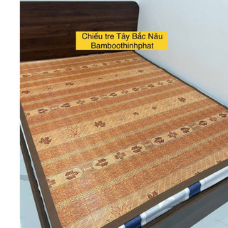 Chiếu tre trúc lụa loai 1 mát lạnh mùa hè (Nhiều kích thước). Chiếu tre trúc màu nâu sang trọng. Chiếu cuộn tròn dài.