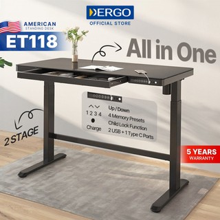 Bàn làm việc đứng điều chỉnh độ cao dergo flexispot all-in-one et118