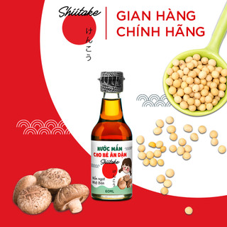  Nước mắm Shiitake cho bé ăn dặm từ 6 Tháng Tuổi làm từ Nấm ngọt Nhật Bản an toàn giúp bé ăn ngon 60ml/chai
