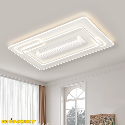 (MỚI NHẤT) Đèn quạt ốp trần MONSKY GALO loại động cơ đồng cao cấp làm từ kim loại sơn tĩnh điện