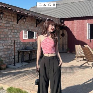 Áo Yếm Dáng Croptop Quây Thun Thời Trang Nữ Phong Cách Douyin GAGO GA4831