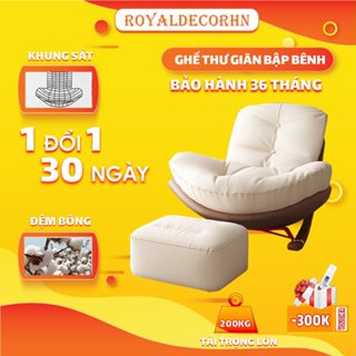 [HOT 2024] Ghế thư giãn bập bênh đọc sách, ghế tựa lưng thư giãn khung chắc, sofa lười đệm dày êm